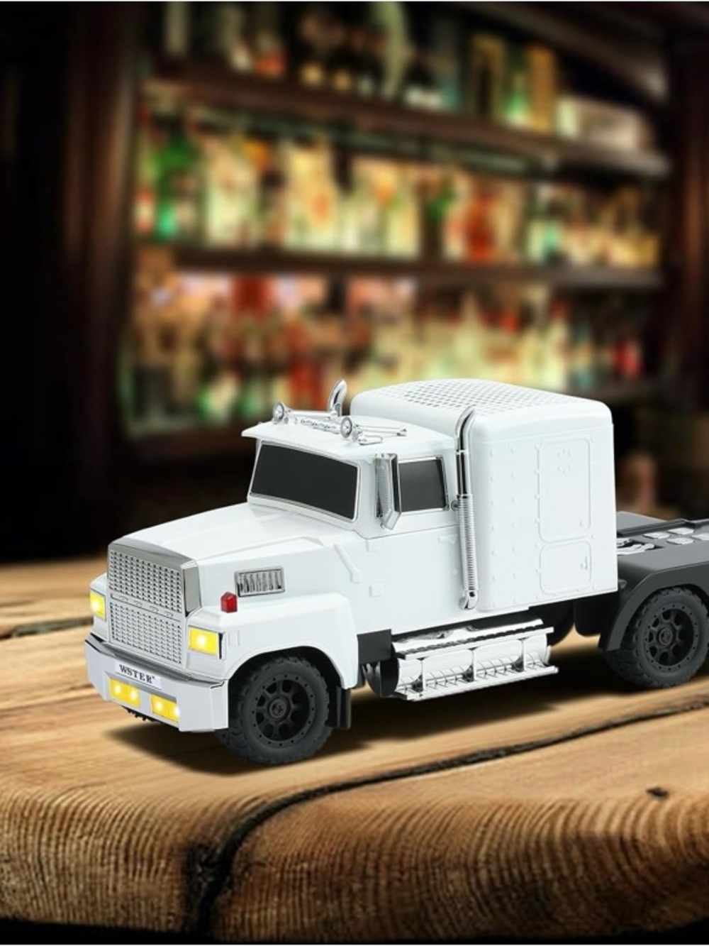 Bluetooth speaker-White  Toy Semi Truck - Realistic Die-cast in box